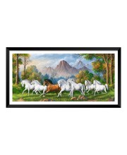 Nature Landscape Floating Frame Scenery Digital Print - (I5918) - 12x24 inch Modern Nature Wall Art for Living Room, Bedroom, Office, Hotels, Drawing Room