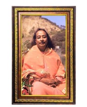 Paramahamsa Yogananda Digital Golden Balck Color Photo Frame | Hindu Religious Wall Decor | 10x16 Inches - Inspirational Wall Art For Office, Home Decor - Ideal Spiritual Gift (F16624)