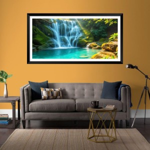 Nature Landscape Floating Frame Scenery Digital Print - (I5787) - 24x48 inch Modern Nature Wall Art for Living Room, Bedroom, Office, Hotels, Drawing Room Nature Landscape Floating Frame Scenery Digital Print - (I5787) - 24x48 inch Modern Nature Wall Art for Living Room, Bedroom, Office, Hotels, Drawing Room
