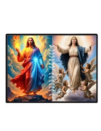 Jesus Blessed Virgin Mary Laminated Photo - 11x13 Inches, Divine Blessings For Home & Office And Temple Decoration (F16241)
