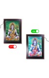 HiTechMart Lord Shiva with Shivling LED Photo Frame – Divine Wall Decor with Light, Hindu Religious God Picture for Home Temple, Pooja Room, or Gift – 12x18 Inch