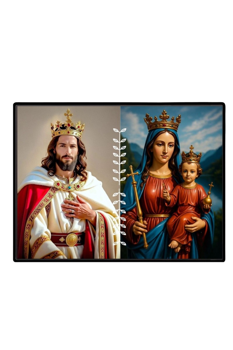 Jesus Lady Of Velankanni Laminated Photo - 13x15 Inches, Divine Blessings For Home & Office And Temple Decoration (F16201)