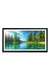 Nature Landscape Floating Frame Scenery Digital Print - (I5816) - 24x48 inch Modern Nature Wall Art for Living Room, Bedroom, Office, Hotels, Drawing Room