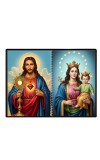Jesus Christ - Mother Mary Laminated Photo - 11x13 Inches, Divine Blessings For Home & Office And Temple Decoration (F16415)
