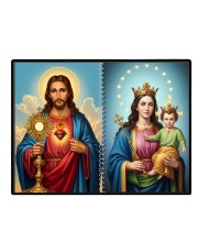 Jesus Christ - Mother Mary Laminated Photo - 11x13 Inches, Divine Blessings For Home & Office And Temple Decoration (F16415)