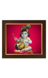 Hitech Sales Little Krishna stealing butter from butter pot theme ai Photo with 12X10 inch Frame for Home office decor Gift for all occations