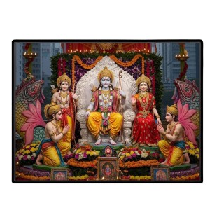 Lord RamSiya Laminated Photo - 7x9 Inches, Divine Blessings For Home & Office And Temple Decoration (F16080) Lord RamSiya Laminated Photo - 7x9 Inches, Divine Blessings For Home & Office And Temple Decoration (F16080)