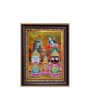 Sri Jagannath, Sri Balaram, Subhadra Digital Print Photo 10.7x12.7 inches - Vibrant Religious Wall Art for Home or Office Decor.