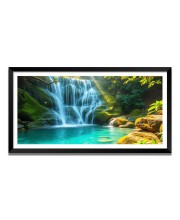 Nature Landscape Floating Frame Scenery Digital Print - (I5787) - 12x24 inch Modern Nature Wall Art for Living Room, Bedroom, Office, Hotels, Drawing Room