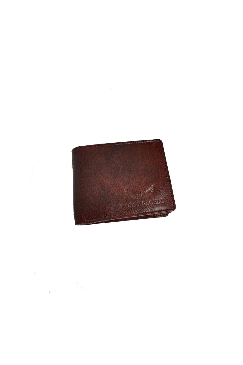 Houst Globle Brown Genuine Leather Wallet for Men Multiple Credit/Debit Card Slots 2 Secret Compartments