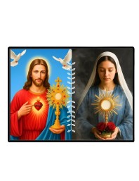 Jesus Christ - Our Lady Of Sorrows Laminated Photo - 13x15 Inches, Divine Blessings For Home & Office And Temple Decoration (F16301)