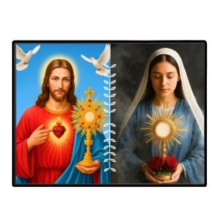 Jesus Christ - Our Lady Of Sorrows Laminated Photo - 13x15 Inches, Divine Blessings For Home & Office And Temple Decoration (F16301)
