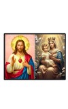 Jesus Christ - Mother Mary Laminated Photo - 11x13 Inches, Divine Blessings For Home & Office And Temple Decoration (F16414)