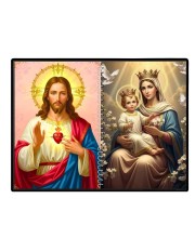 Jesus Christ - Mother Mary Laminated Photo - 11x13 Inches, Divine Blessings For Home & Office And Temple Decoration (F16414)
