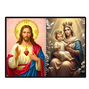 Jesus Christ-Mother Mary Laminated Photo - 7x9 Inches, Divine Blessings For Home & Office And Temple Decoration (F16414) Jesus Christ-Mother Mary Laminated Photo - 7x9 Inches, Divine Blessings For Home & Office And Temple Decoration (F16414)