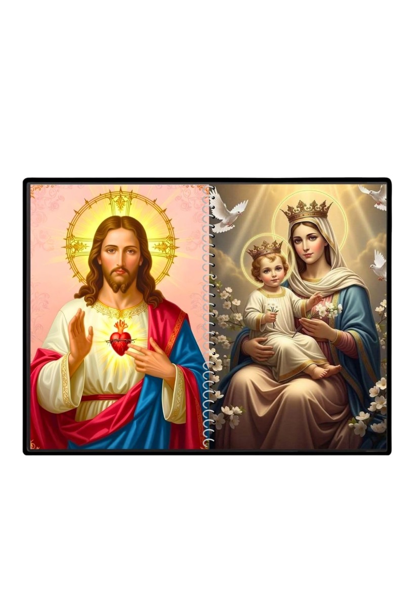 Jesus Christ - Mother Mary Laminated Photo - 11x13 Inches, Divine Blessings For Home & Office And Temple Decoration (F16414)