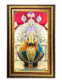 Gooddess Shri Mahalakshmi Digital Golden Balck Color Photo Frame | Hindu Religious Wall Decor | 14x20 Inches - Inspirational Wall Art For Office, Home Decor - Ideal Spiritual Gift (F16850)