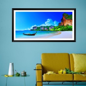 Nature Landscape Floating Frame Scenery Digital Print - (I5862) - 24x36 inch Modern Nature Wall Art for Living Room, Bedroom, Office, Hotels, Drawing Room
