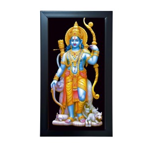 Sri Ramchandra Photo Frame – Elegant Acrylic Wall Decor for Home, Office & Temple Blessings (39.5 x 24.3 cm)
