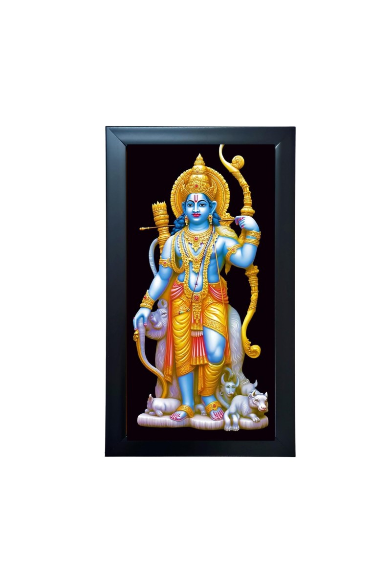 Sri Ramchandra Photo Frame – Elegant Acrylic Wall Decor for Home, Office & Temple Blessings (39.5 x 24.3 cm)