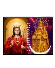 Jesus Lady Of Velankanni Laminated Photo - 11x13 Inches, Divine Blessings For Home & Office And Temple Decoration (F16204)