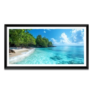 Nature Landscape Floating Frame Scenery Digital Print - (I5696) - 24x36 inch Modern Nature Wall Art for Living Room, Bedroom, Office, Hotels, Drawing Room