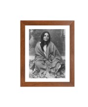HiTechMart Anandamayee Maa | Black and White Photo | Divine Portrait of Anandamayi Ma