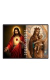 Jesus Lady Of FatimaLaminated Photo - 11x13 Inches, Divine Blessings For Home & Office And Temple Decoration (F16227)