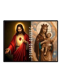 Jesus Lady Of FatimaLaminated Photo - 13x15 Inches, Divine Blessings For Home & Office And Temple Decoration (F16227)