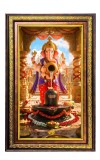 Lord Ganesha Digital Golden Balck Color Photo Frame | Hindu Religious Wall Decor | 10x16 Inches - Inspirational Wall Art For Office, Home Decor - Ideal Spiritual Gift (F16885)