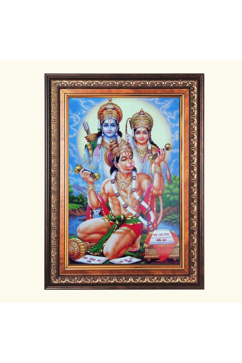 Shri Hanuman Color Photo 20x24 Inch - Vibrant Religious Wall Art for Home or Office Decor.