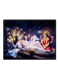 Lord Vishnu Laminated Photo - 5x7 Inches, Divine Blessings For Home & Office And Temple Decoration (F16095)