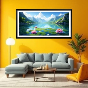 Nature Landscape Floating Frame Scenery Digital Print - (I5743) - 12x24 inch Modern Nature Wall Art for Living Room, Bedroom, Office, Hotels, Drawing Room Nature Landscape Floating Frame Scenery Digital Print - (I5743) - 12x24 inch Modern Nature Wall Art for Living Room, Bedroom, Office, Hotels, Drawing Room