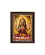 Sri Maa Pratyangira Devi Digital Print Photo 6.7x8.7 inches - Vibrant Religious Wall Art for Home, Office and Temple Decor.
