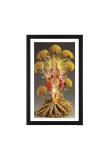 Goddess Maa Vaishna Devi Colored Photo Frame | Divine Wall Art | Ideal for Home or puja room | Devotional wall art