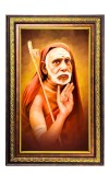 Jagadguru Shri Chandrasekharendra Saraswati Digital Golden Balck Color Photo Frame | Hindu Religious Wall Decor | 18x24 Inches - Inspirational Wall Art For Office, Home Decor - Ideal Spiritual Gift