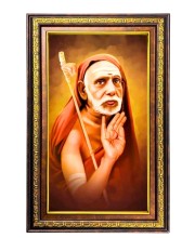 Jagadguru Shri Chandrasekharendra Saraswati Digital Golden Balck Color Photo Frame | Hindu Religious Wall Decor | 10x16 Inches - Inspirational Wall Art For Office, Home Decor - Ideal Spiritual Gift