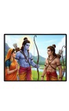 Lord RamSiya Laminated Photo - 7x9 Inches, Divine Blessings For Home & Office And Temple Decoration (F16099)