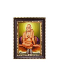 Shri Swami Samarth Digital Print Photo 10.7x12.7 inches - Vibrant Religious Wall Art for Home or Office Decor.