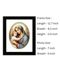 Mother Mary and Baby Jesus Colored Photograph |Divine Wall Art | Perfect for Home or ReligiousDecoration | Devotional wall art