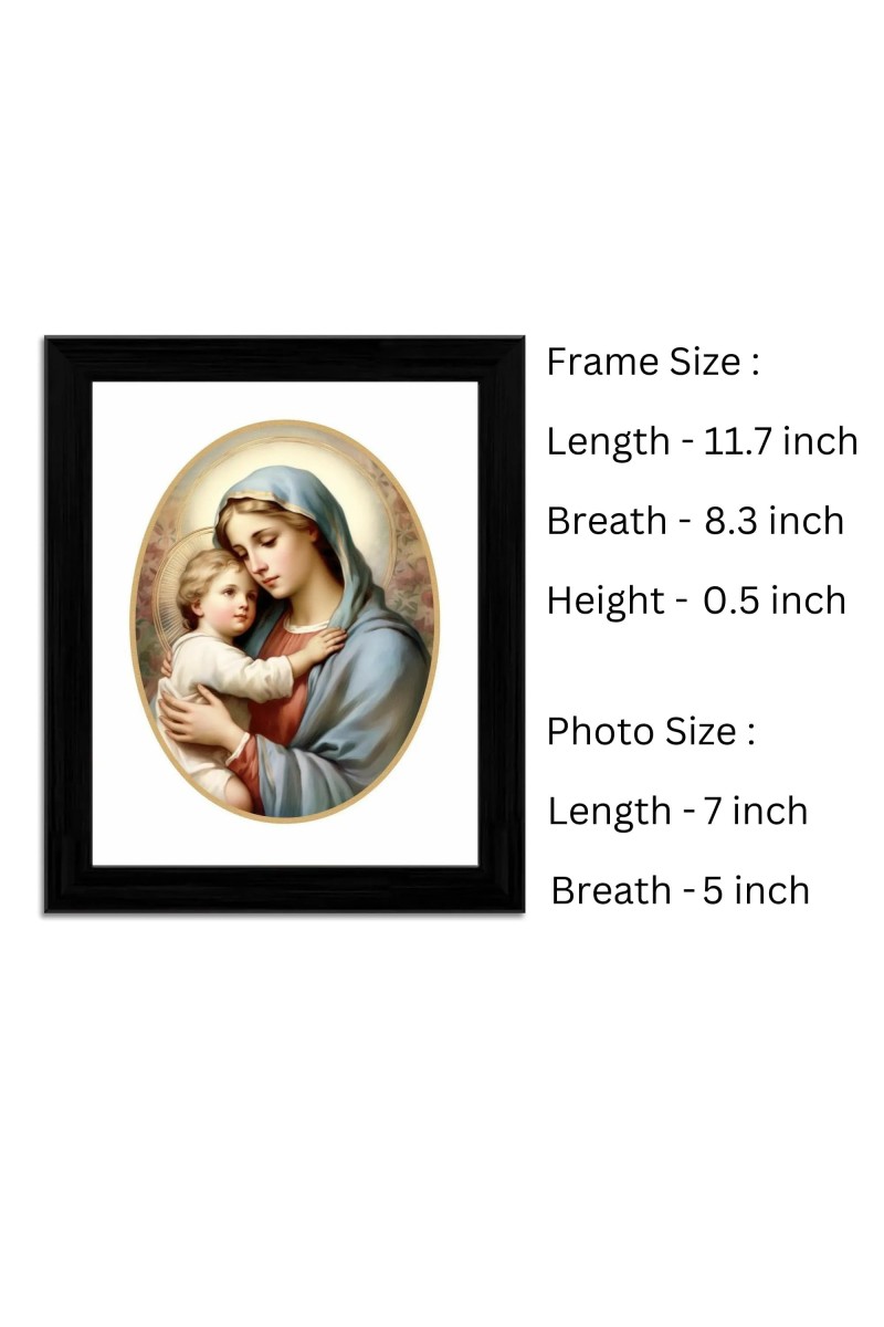 Mother Mary and Baby Jesus Colored Photograph |Divine Wall Art | Perfect for Home or ReligiousDecoration | Devotional wall art