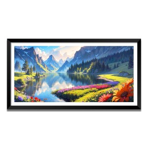 Nature Landscape Floating Frame Scenery Digital Print - (I5627) - 12x24 inch Modern Nature Wall Art for Living Room, Bedroom, Office, Hotels, Drawing Room Nature Landscape Floating Frame Scenery Digital Print - (I5627) - 12x24 inch Modern Nature Wall Art for Living Room, Bedroom, Office, Hotels, Drawing Room