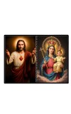 Jesus Christ - Mother Mary Laminated Photo - 11x13 Inches, Divine Blessings For Home & Office And Temple Decoration (F16413)