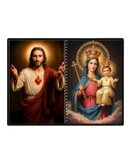 Jesus Christ - Mother Mary Laminated Photo - 13x15 Inches, Divine Blessings For Home & Office And Temple Decoration (F16413)