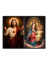 Jesus Christ - Mother Mary Laminated Photo - 11x13 Inches, Divine Blessings For Home & Office And Temple Decoration (F16413)