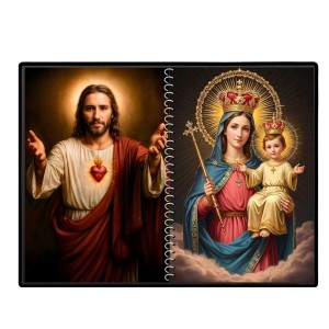 Jesus Christ - Mother Mary Laminated Photo - 11x13 Inches, Divine Blessings For Home & Office And Temple Decoration (F16413)