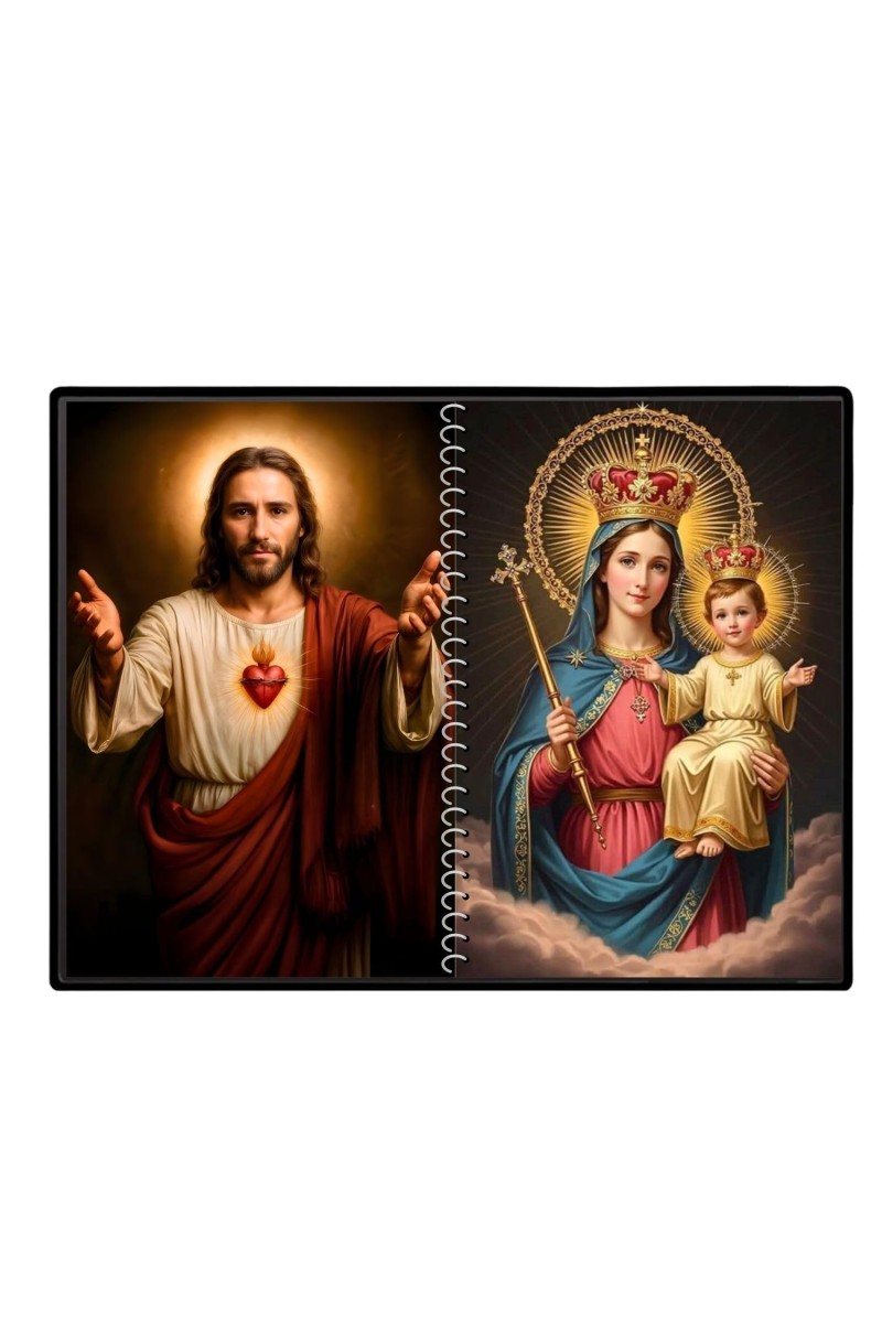 Jesus Christ - Mother Mary Laminated Photo - 11x13 Inches, Divine Blessings For Home & Office And Temple Decoration (F16413)