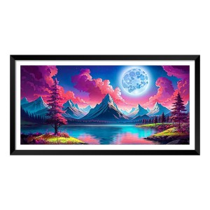 Nature Landscape Floating Frame Scenery Digital Print - (I5883) - 24x48 inch Modern Nature Wall Art for Living Room, Bedroom, Office, Hotels, Drawing Room Nature Landscape Floating Frame Scenery Digital Print - (I5883) - 24x48 inch Modern Nature Wall Art for Living Room, Bedroom, Office, Hotels, Drawing Room