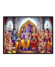 Lord RamSiya Laminated Photo - 9x11 Inches, Divine Blessings For Home & Office And Temple Decoration (F16097)