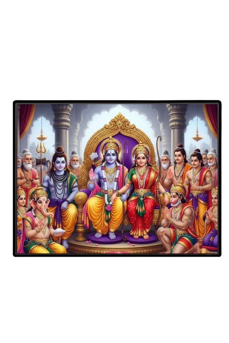 Lord RamSiya Laminated Photo - 9x11 Inches, Divine Blessings For Home & Office And Temple Decoration (F16097)